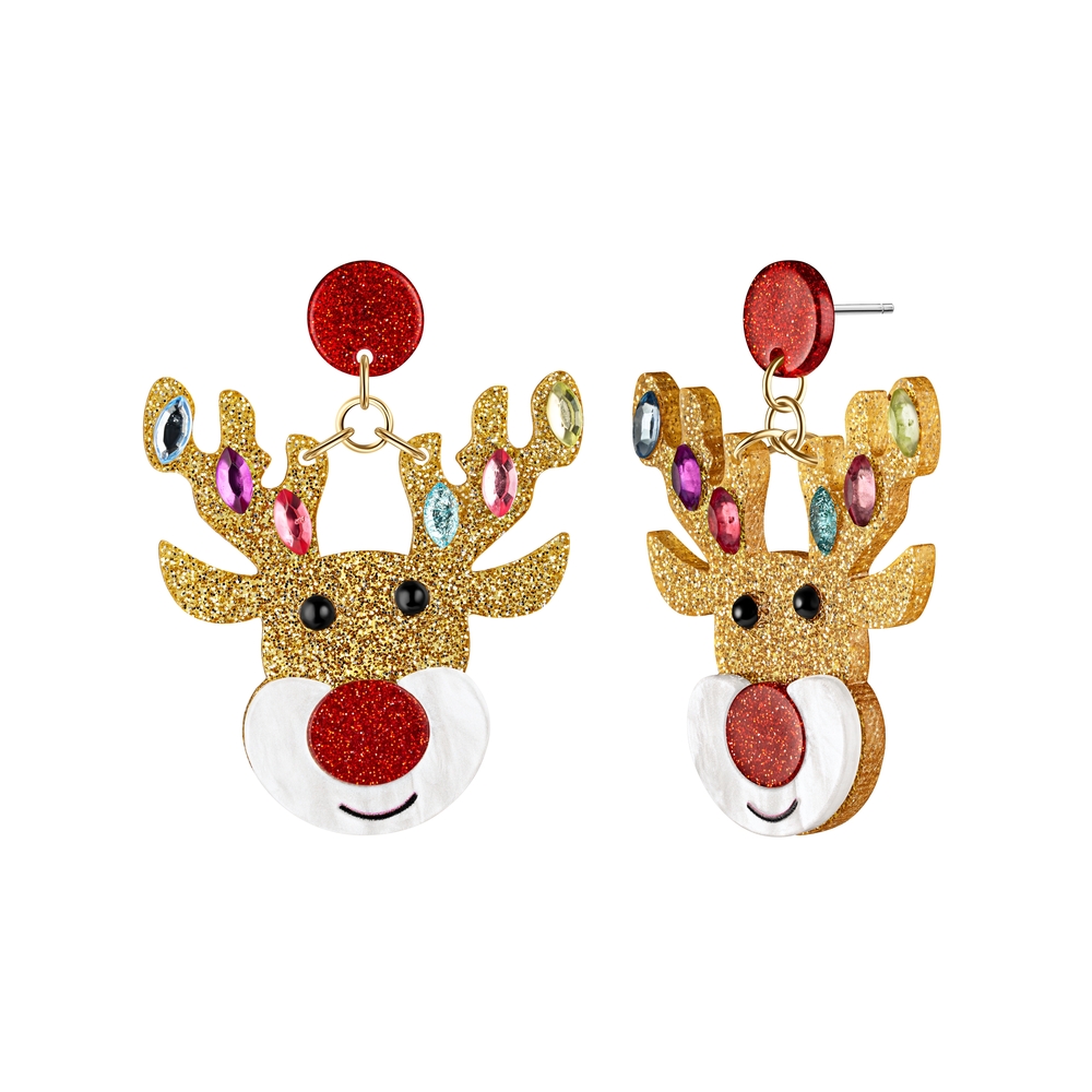 Festive Reindeer Earrings for Kids